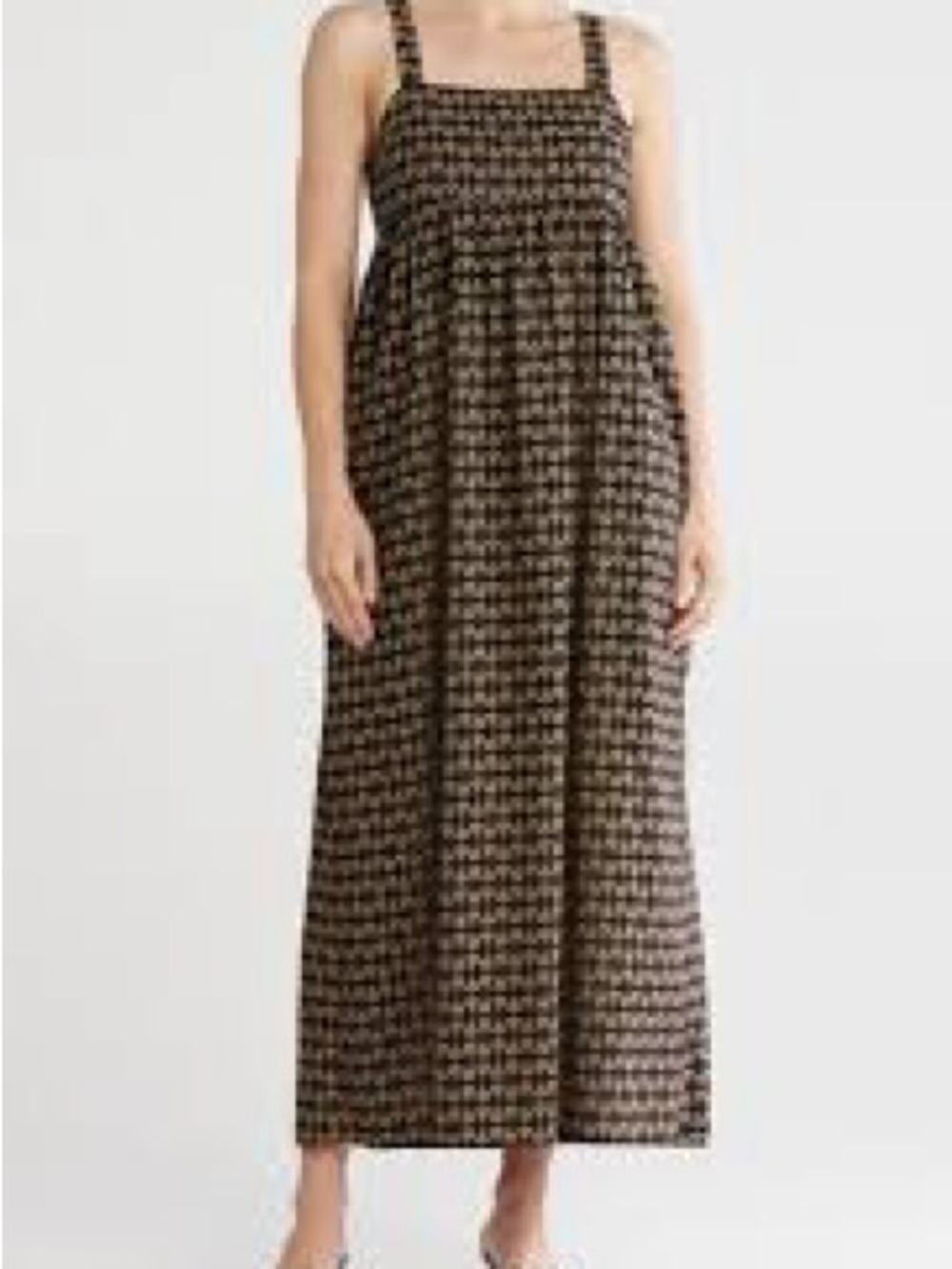 Melrose and Market Black and Cream Geometric Maxi Dress